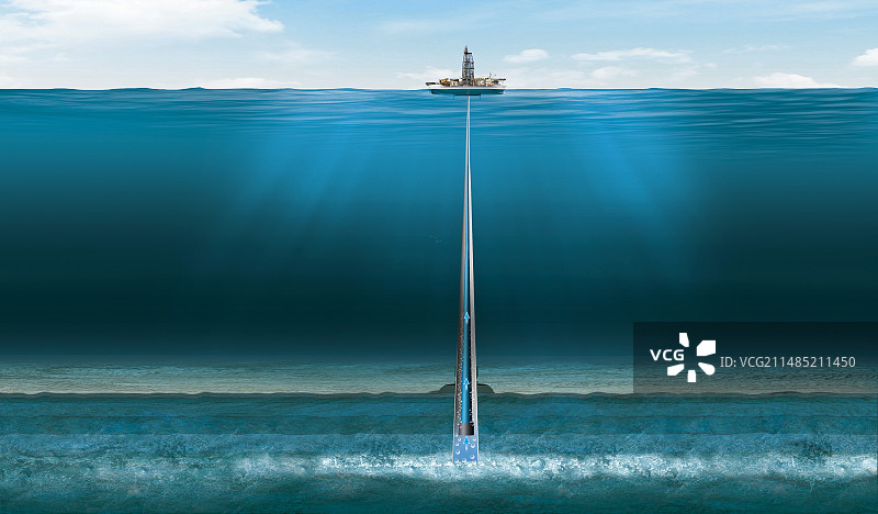 海上天然气开采艺术作品图片素材