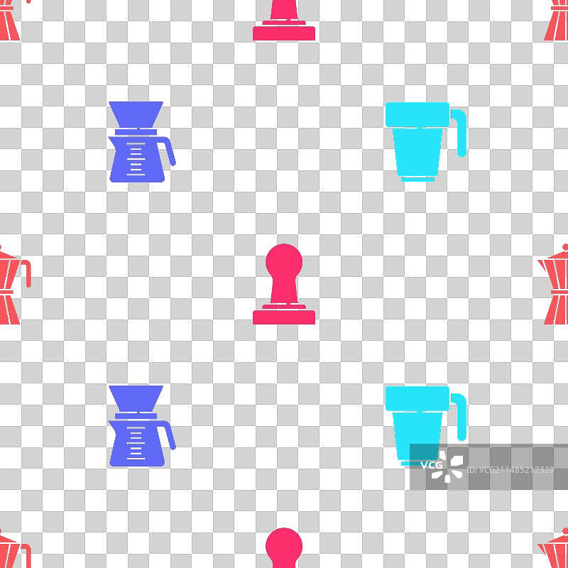 咖啡杯、手冲咖啡壶、压粉器图片素材