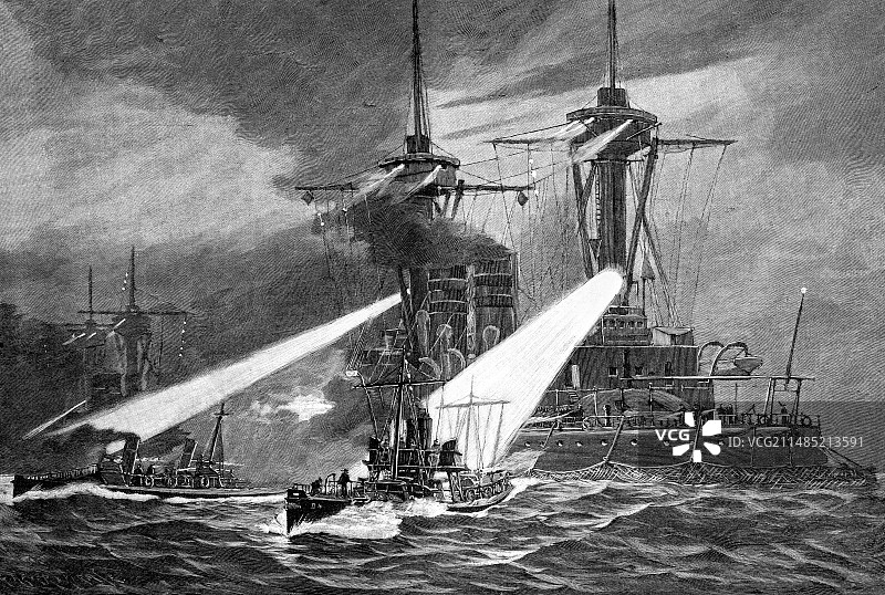 1890年代鱼雷攻击图片素材