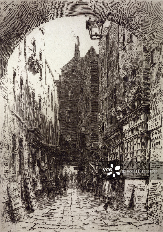 19世纪伦敦刑事法庭图片素材