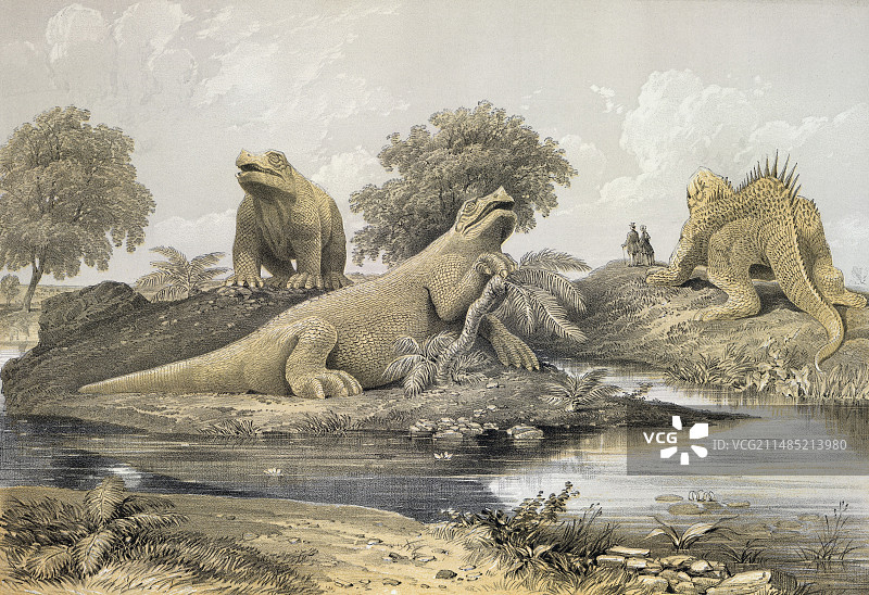 水晶宫模型恐龙艺术品图片素材