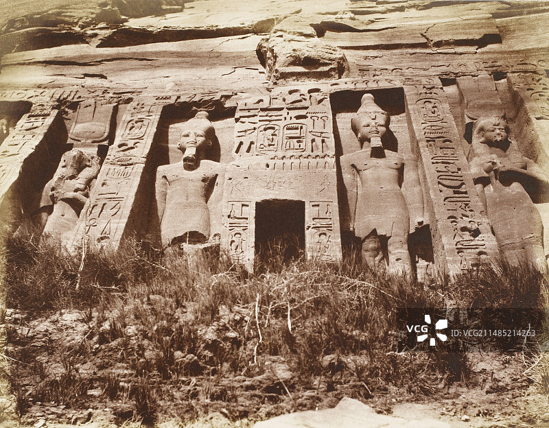 19世纪50年代埃及阿布辛贝的小神庙图片素材