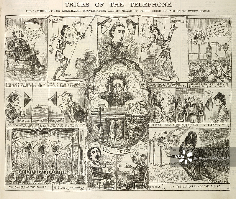 1877年电话的未来用途图片素材