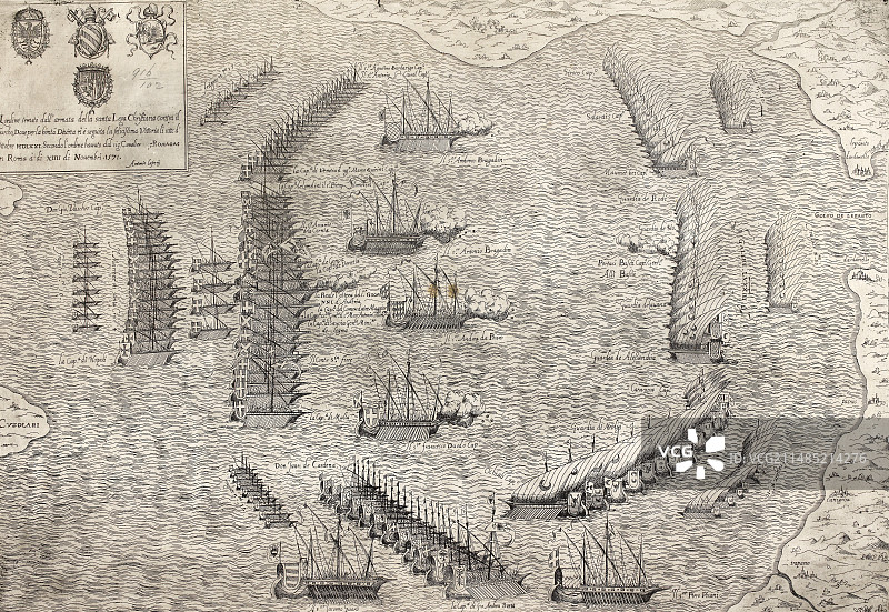 勒班多战役，1571年10月图片素材