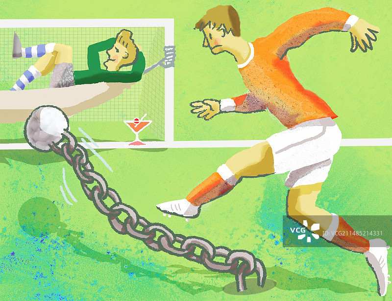 攻入制胜球的概念图片素材