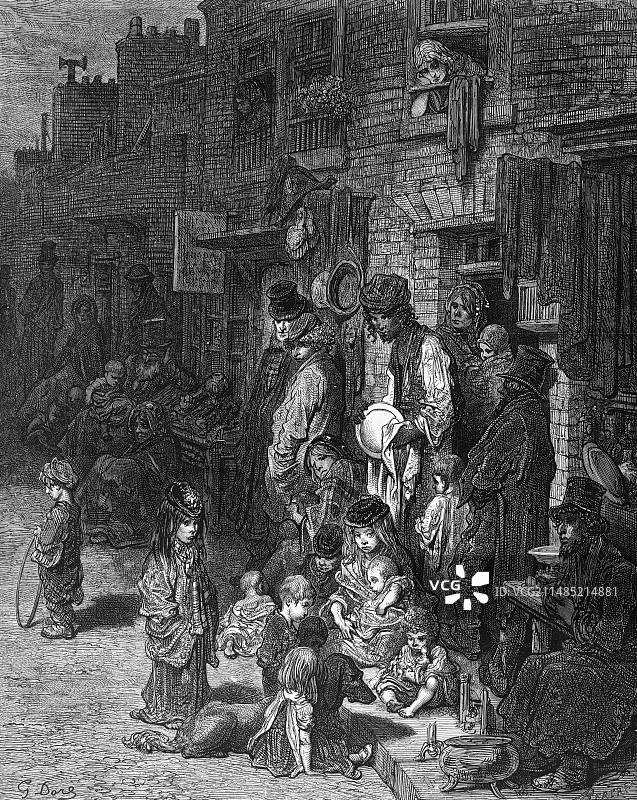 19世纪伦敦的穷人图片素材