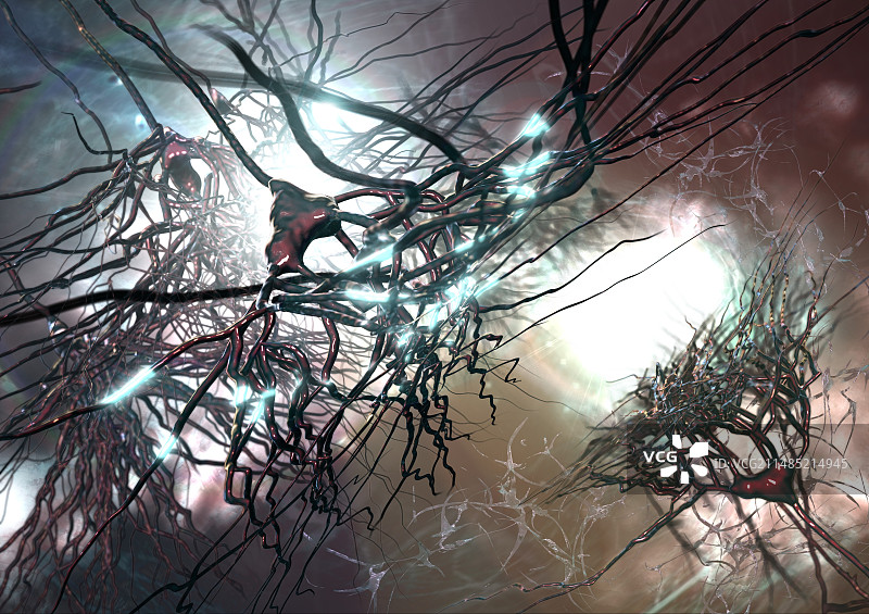 金字塔形神经细胞艺术图图片素材