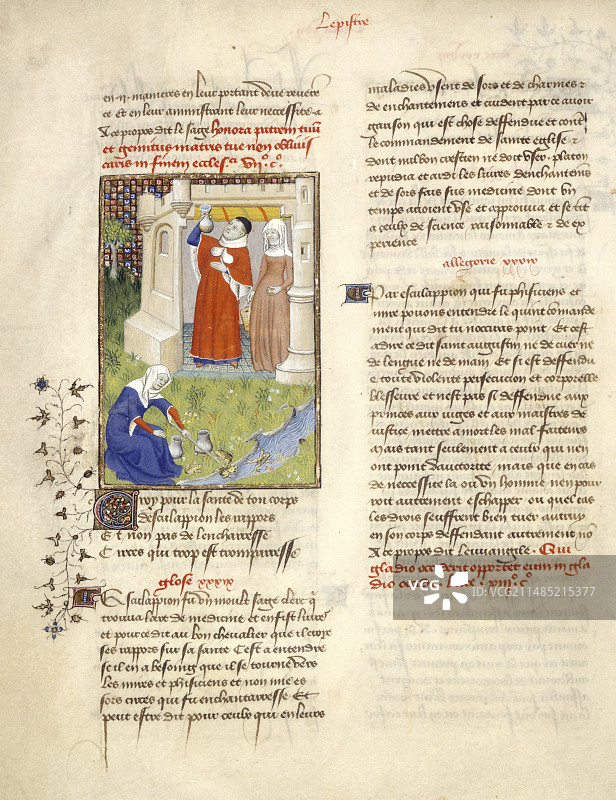 阿斯克勒庇俄斯与喀耳刻，15世纪艺术品图片素材