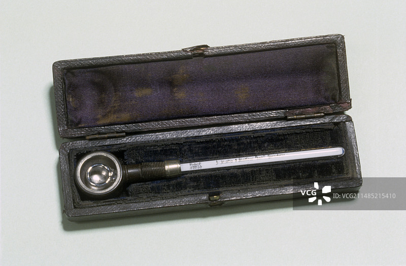 1880年左右的希克斯专利温度计图片素材