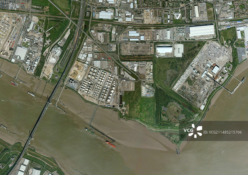 达特福德鸟瞰图图片素材