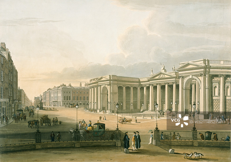 都柏林格林学院，1816年图片素材