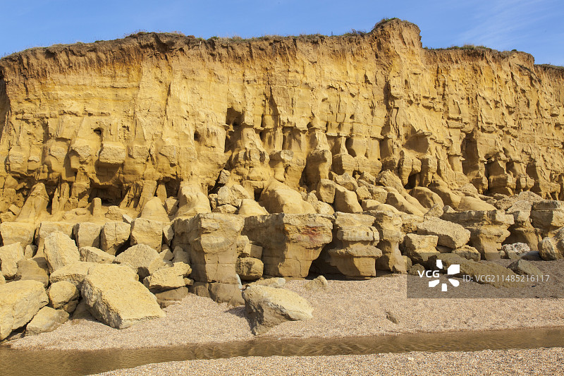 侵蚀的砂岩悬崖图片素材