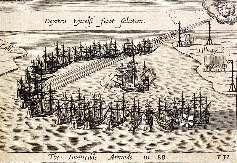 1588年的西班牙无敌舰队图片素材