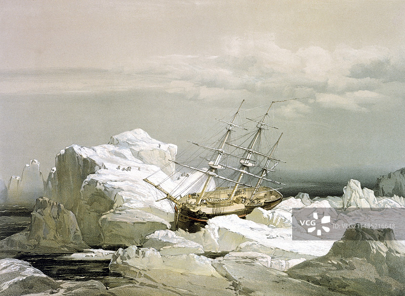 1850年代麦克卢尔北极探险图片素材