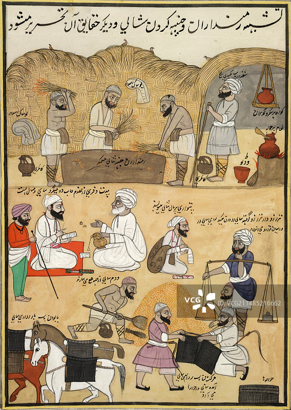 19世纪50年代的印度稻作图片素材