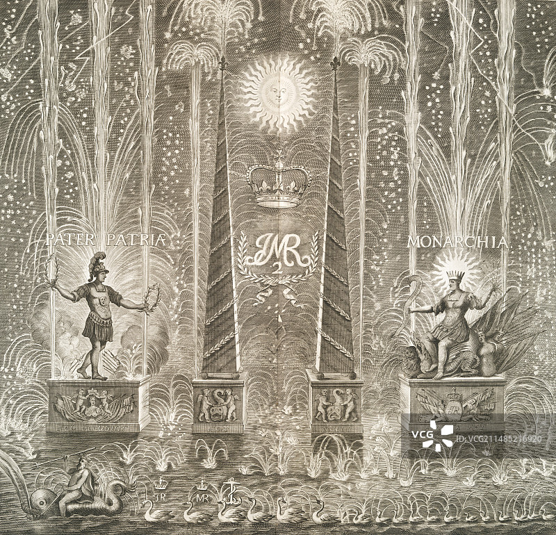 17世纪皇家加冕烟花图片素材