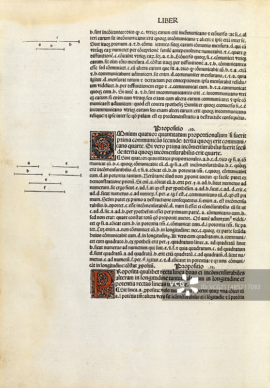 欧几里得《几何原本》，1482年图片素材