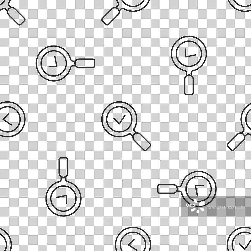带复选标记的放大镜图标图片素材