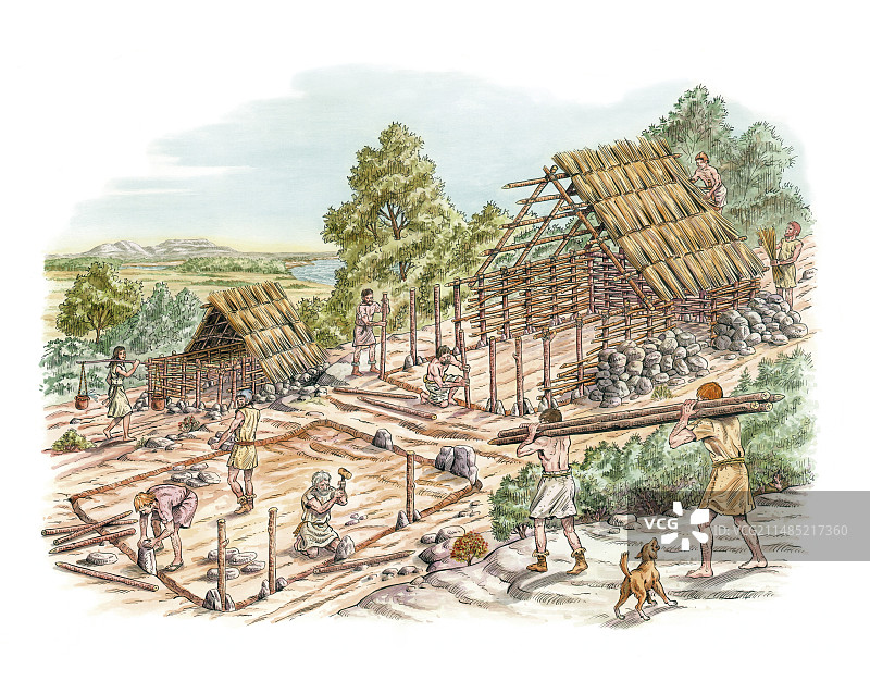 青铜时代房屋建筑艺术作品图片素材