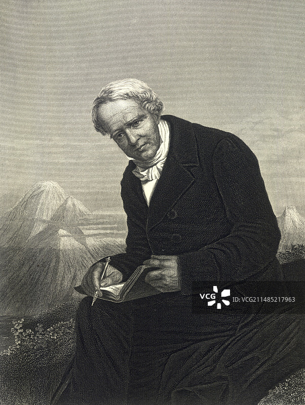 亚历山大·冯·洪堡，德国博物学家图片素材