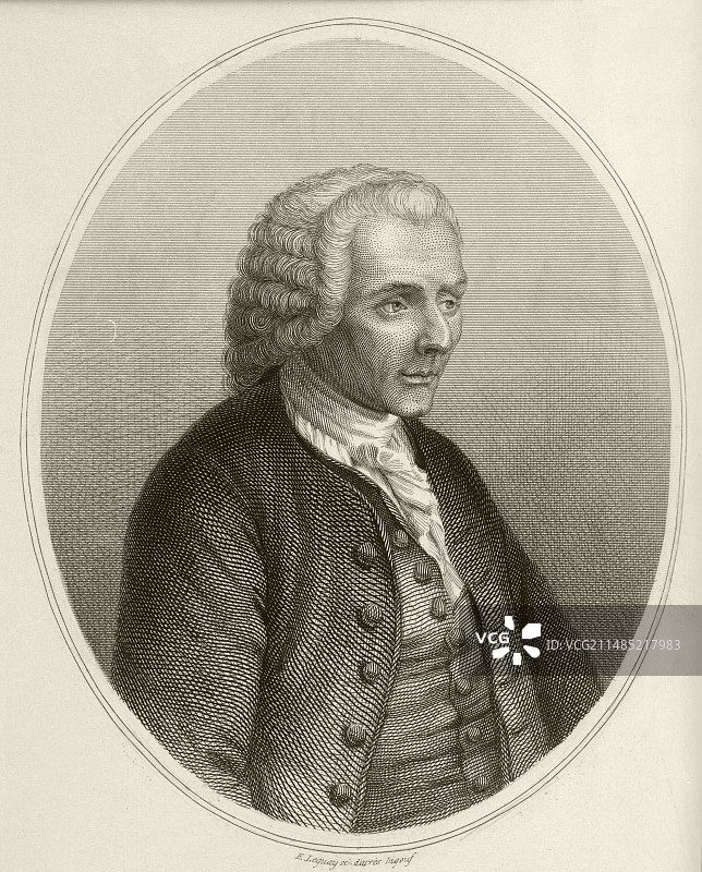 让-雅克·卢梭，法国哲学家图片素材