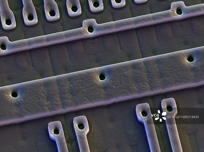 电脑处理器芯片扫描电镜图图片素材