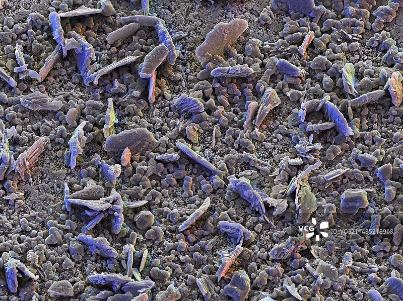 太阳能电池材料扫描电镜图图片素材