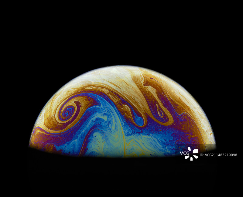 肥皂泡的表面颜色图片素材