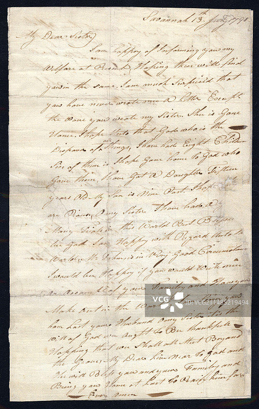 18世纪的索尔比家族信件图片素材