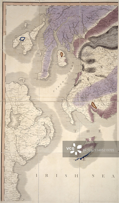 1815年英国第一张地质图图片素材