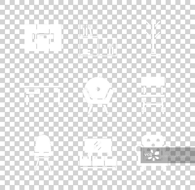 一组带书架、衣架、椅子和电视的衣柜图片素材
