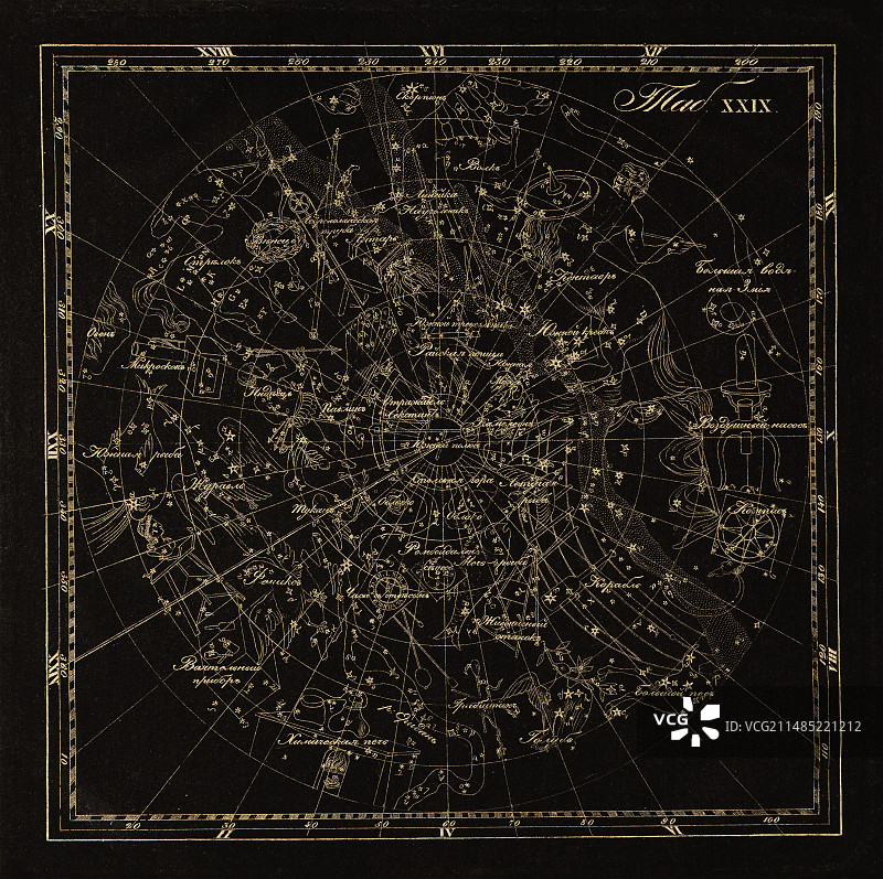 南方星座，1829年图片素材