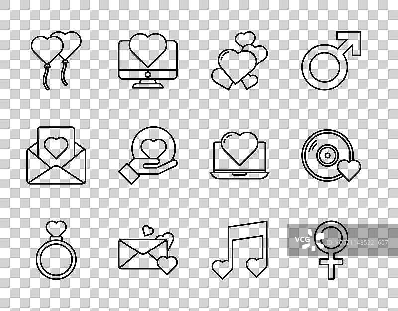 结婚戒指与女性符号图片素材