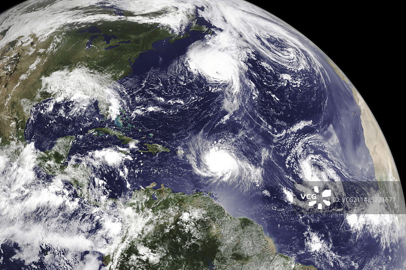 2010年8月的大西洋飓风图片素材