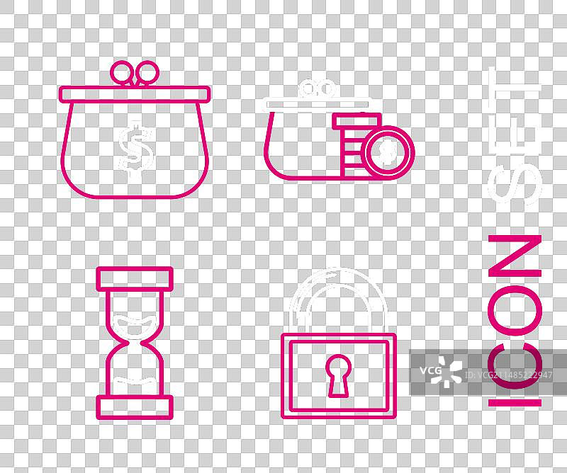 线条锁定：流沙的旧沙漏图片素材