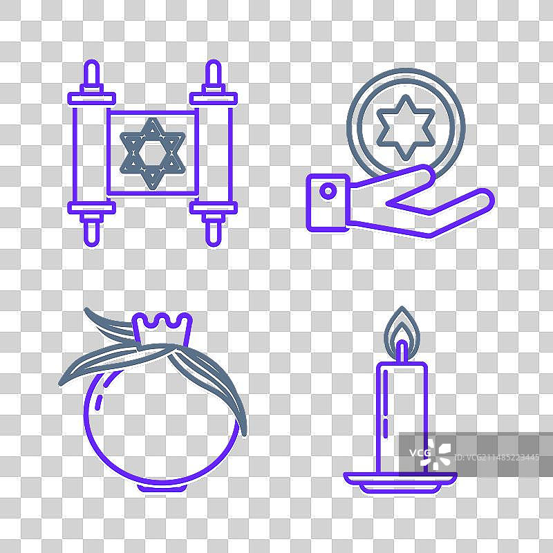 燃烧的蜡烛和烛台图片素材