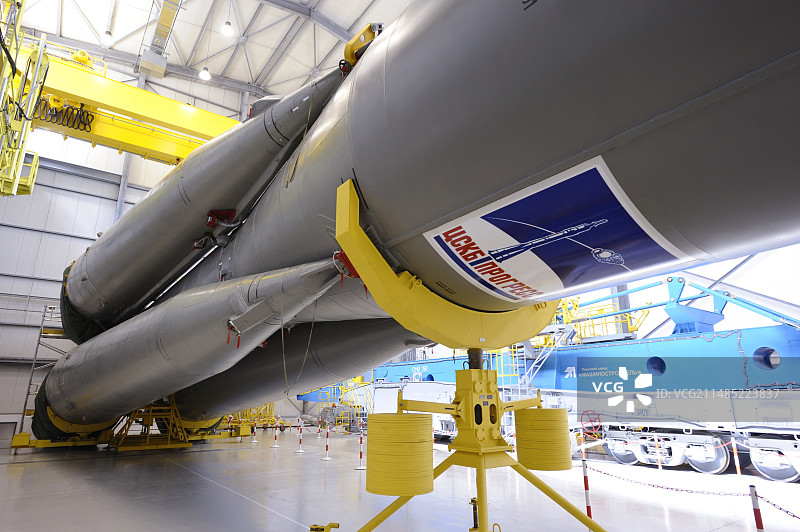 联盟号火箭组装，法属圭亚那图片素材