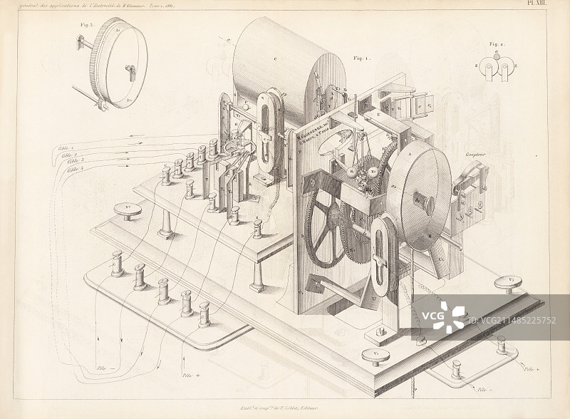 19世纪电气发明图片素材