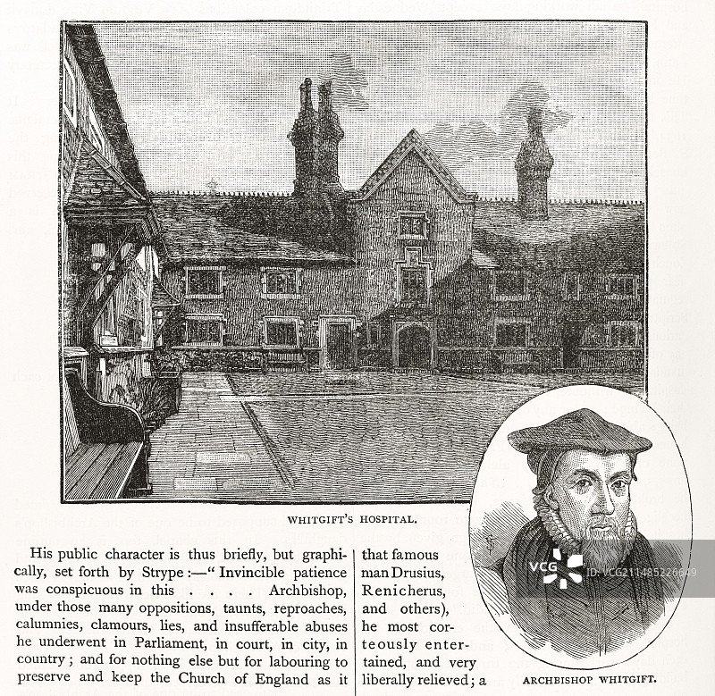 19世纪的惠特吉夫特救济院图片素材