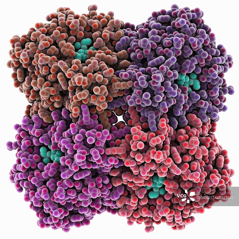 流感病毒表面蛋白和药物图片素材