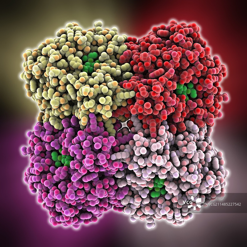 流感病毒表面蛋白和药物图片素材