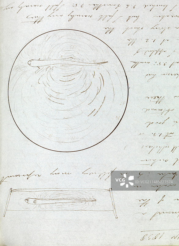 1838年法拉第与电鲇图片素材