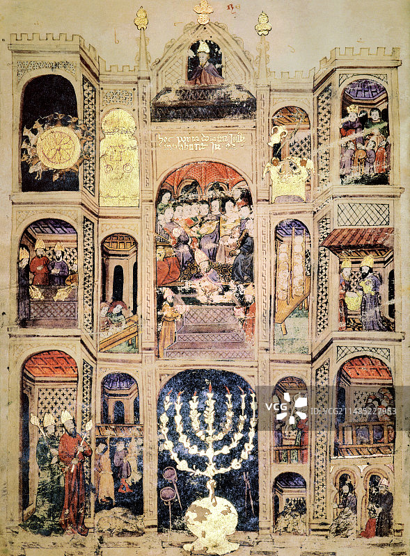 所罗门圣殿，1430年画作图片素材