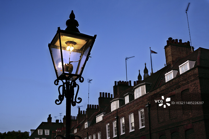 燃气灯，英国伦敦图片素材
