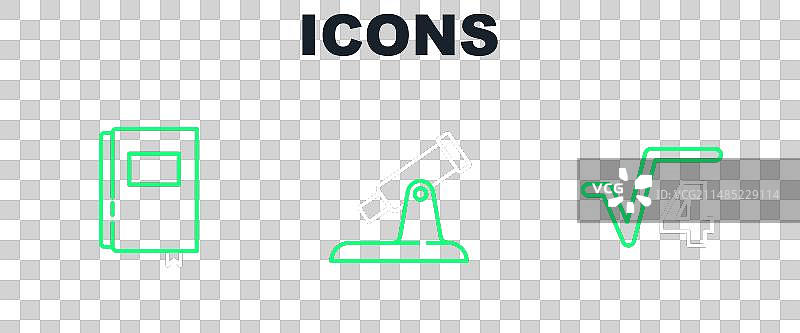 4的平方根符号书籍线条稿图片素材