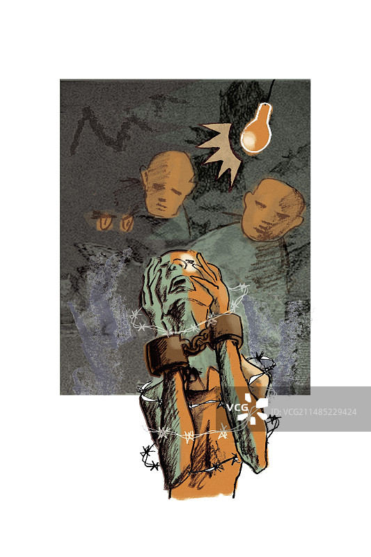 审讯酷刑艺术作品图片素材