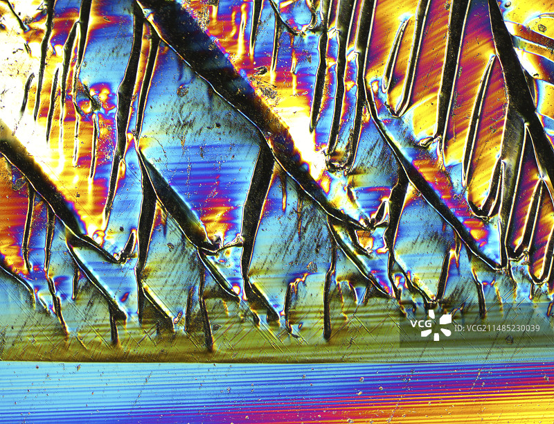 硅晶体的光学显微照片图片素材