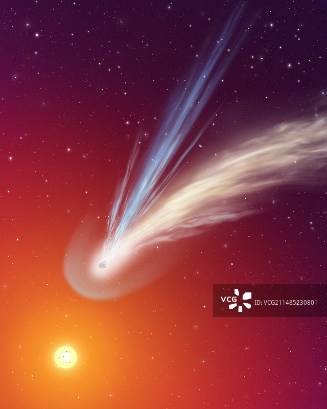 彗星与太阳，艺术作品图片素材