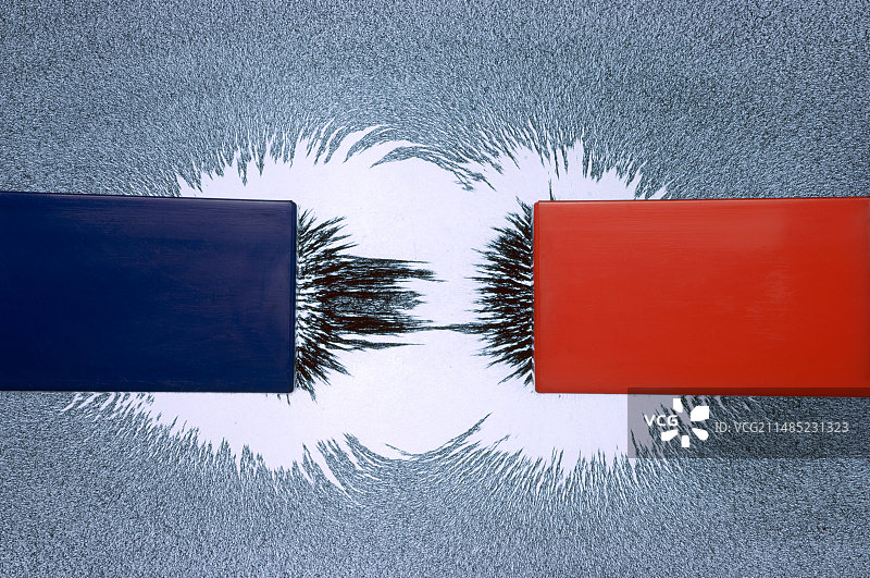 异性磁极间的吸引图片素材