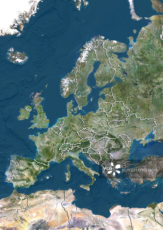 欧洲卫星图像图片素材
